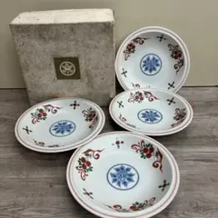 E-1 橘吉 たち吉 盛り鉢 中鉢 色絵 赤絵 花文 和食器 たち吉 橘吉 鉢