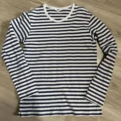 UNIQLO ネイビー✖️白　ボーダーカットソー