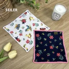 FEILERフェイラー　ハイジ&ハイジフラワー　タオルハンカチ2枚セット