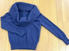 超美品 UNIQLO オフタートルが上品なニット