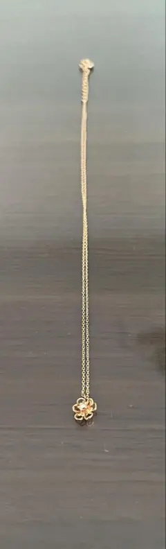 ピンクゴールド フラワーモチーフ ネックレス