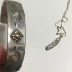 (値下げ)アリゾナ バングル、ネックレストップ2点セット　SILVER k18