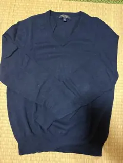 Brooks Brothers SAXON WOOL Vネックニット M