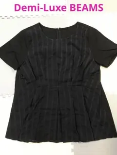 BEAMS　半袖　トップス　ブラウス　ネイビー　綺麗め