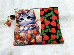 ハンドメイド 猫ちゃんぷっくりポーチ コヤンイサムチョン - メルカリ