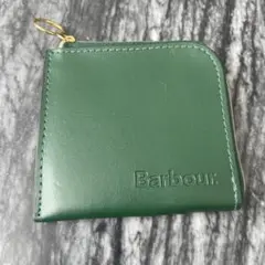 Barbour グリーン コインケース