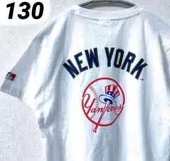 MLB メジャーリーグ　ヤンキース　バックプリントロゴ　半袖Tシャツ　130