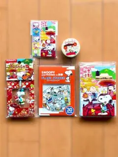 うまい棒とスヌーピーがコラボしたストラップ 5個セット［新品•未使用] 新*☆様 スヌーピー うまい棒 ストラップ チャーリーブラウン レトロ
