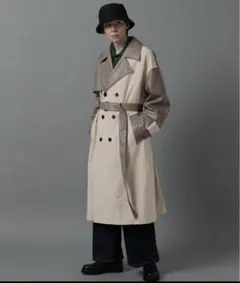 HARE シンセティックレザーキリカエトレンチコート