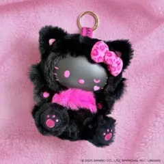 ハローキティ ファインフェイスキャット・アニマル（ブラック×ピンク）