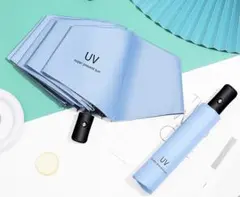 晴雨兼用 折りたたみ傘 高強度UVカット ライトブルー