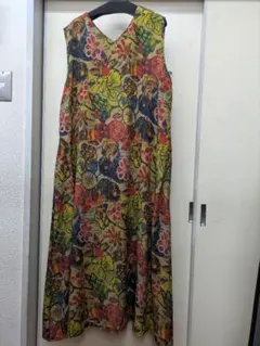 TRUBE オシャレデザイン　接触冷感　ノースリーブワンピース　ゆったりサイズ