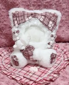 おすわり ぬい服 ちびぐるみ 12cm 着ぐるみ ねこ 水色 ライトブルー ④