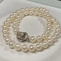 【テリ◎】 あこや真珠 パールネックレス 8.5mm 鑑別書 アコヤ 本真珠