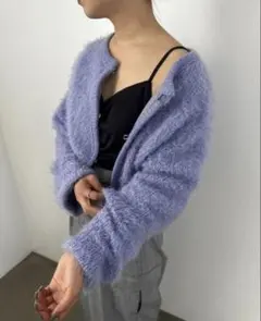 週末SALE❗️スナイデル　ファーライクニットジャケット カーディガン 春服