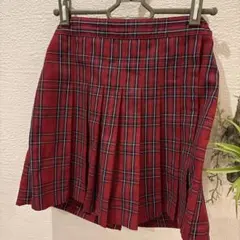 ユニクロ チェックミニスコート プリーツスカート キュロット