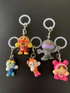 めじるしチャーム　アンパンマン　ドキンちゃん　コキンちゃん　だだんだん　5種