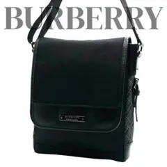 【美品】BURBERRY　ブラック　ショルダーバッグ　メンズ　斜め掛け　肩掛け