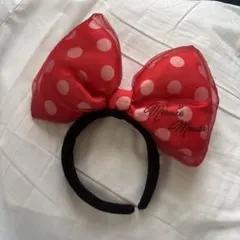 ミニーマウス 水玉カチューシャ