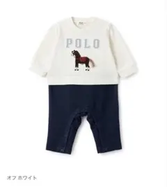 【POLO BCS】アップリケ長袖カバーオール　petit main
