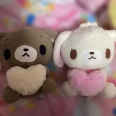 シュガーバニーズ ぬいぐるみ サンリオ 2007 しろうさ くろうさ ハート