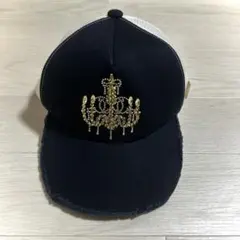 Rady シャンデリア ビジュー キャップ ネイビー×ホワイト　フリーサイズ