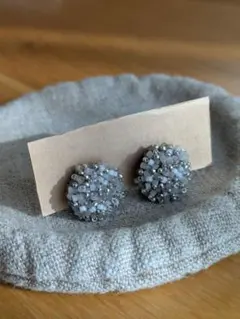 ③ビーズイヤリング　つぶつぶ　約16㎜