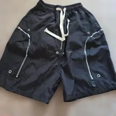ブラック ハーフパンツ ジップデザイン リックオウエンスのサムネイル