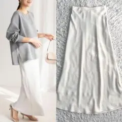 25SS【美品】ノーリーズソフィ ーウォッシャブルマットサテンナロースカート