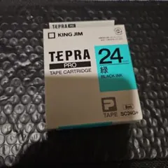 新品 KING JIM SC24G テプラ テープ 緑 24mm