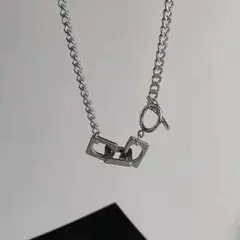ネックレス メンズ チタン シルバー チェーン モード 新品 【PN3-083】