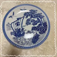 宝船 鶴 亀 縁起物 藍色 皿 大皿 - メルカリ
