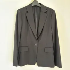 黒 テーラードジャケット 1つボタン