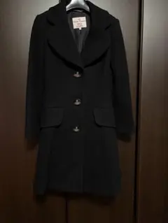 vivienne westwood ハート襟 ロングコート ブラック - メルカリ