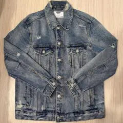 Bershka デニムジャケット Gジャン ベルシュカ ライトブルー ダメージ