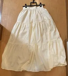 新品未使用　GRL アイボリー フレアスカート ティアード