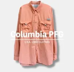 【Columbia】長袖 PFG フィッシングシャツ オレンジUPF30のサムネイル