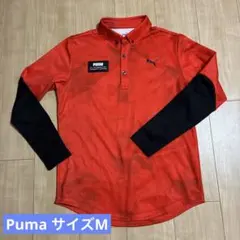 プーマ ゴルフメンズ裏起毛長袖ポロシャツ サイズM