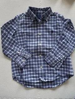 Ralph Lauren 長袖シャツ 4T ネイビー・ホワイトチェック