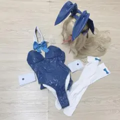 ゆ*う様 ブルーアーカイブ トキ バニーガール コスプレ衣装セット 光沢