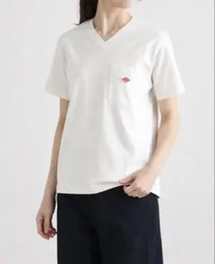 DANTON ダントン Tシャツ 34 ホワイト Vネック ポケット ロゴのサムネイル