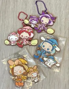 おジャ魔女どれみ×サンリオキャラクターズ スペシャルラバーマスコット　4個