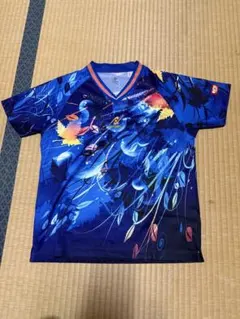 Nittaku 卓球ウェア 青 グラフィックプリント