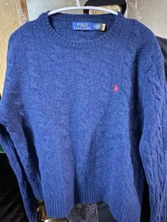POLO RALPH LAUREN ケーブルニット ネイビー