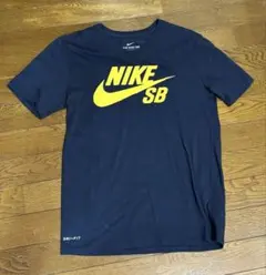 NIKE SB Tシャツ ネイビー イエロー ロゴ Sサイズのサムネイル