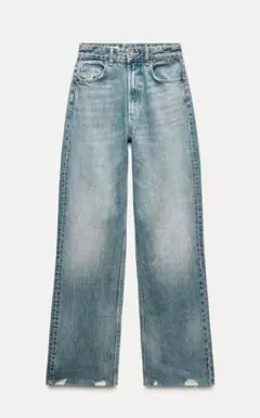 ZARA ハイウエストデニム 9号 Backダメージ加工
