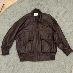 FREAK'S STORE フェイクレザー ブルゾン ブラウン