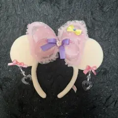 ディズニー カチューシャ ピンク ミニー イヤリング