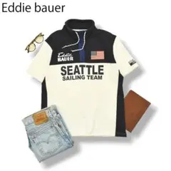 【星条旗】 エディーバウアー Eddie bauer 鹿の子半袖 ポロシャツのサムネイル