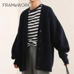 framework パフスリーブカーディガン ニット セーター Vネック ぽわん
